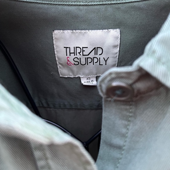 EUC Thread & Supply Paint Splatter Button Down Shirt Sz SX - Picture 5 of 6